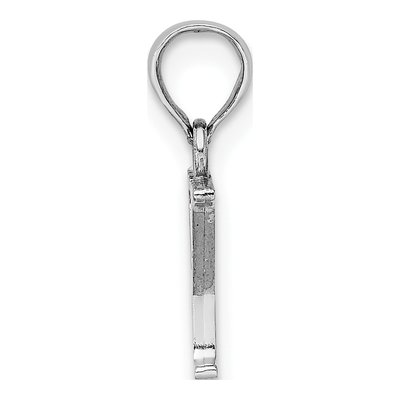 14K White Gold Letter Y Pendant – view 3