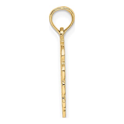 14K Yellow Gold Heart Script Letter C Charm – view 3