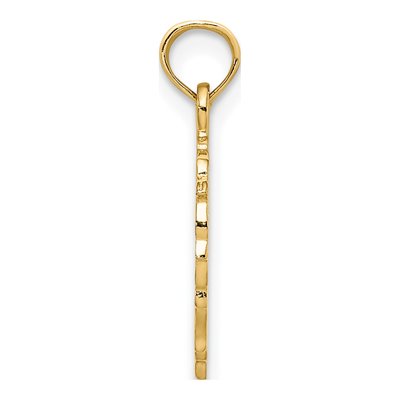 14K Yellow Gold Teddy Bear Heart Charm – view 3