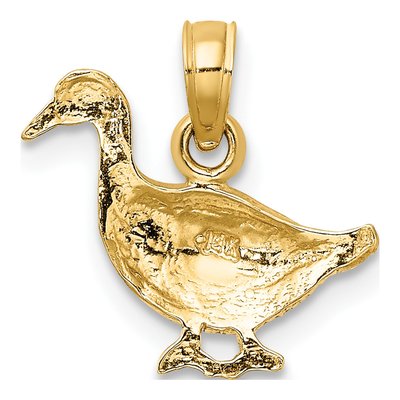 14K Yellow Gold Goose Pendant – view 5