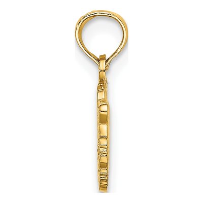 14K Yellow Gold I Heart Tigers Pendant – view 3