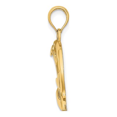 14K Yellow Gold Cut-Out Duck Head Charm – view 3