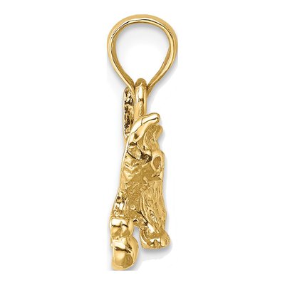 14K Yellow Gold Cat Pendant – view 3