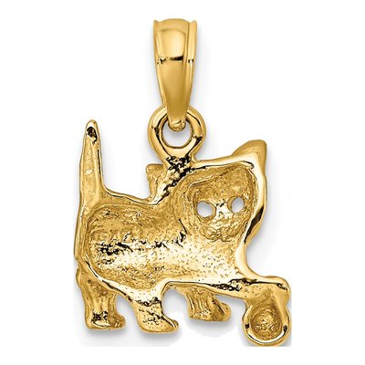 14K Yellow Gold Cat Pendant – view 5