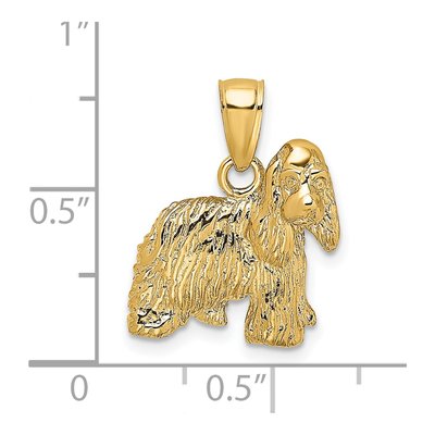 14K Yellow Gold Cocker Spaniel Dog Charm – view 4