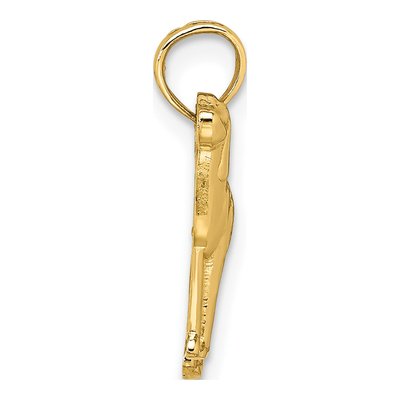 14K Yellow Gold Greyhound Dog Pendant – view 3
