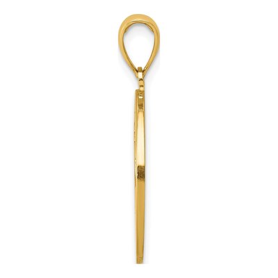 14K Yellow Gold My Best Friend Dog Pendant – view 3