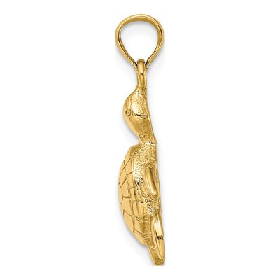 14K Yellow Gold Turtle Charm – view 3