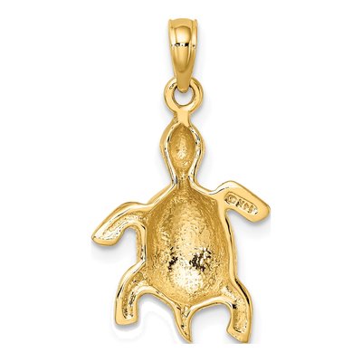14K Yellow Gold Turtle Charm – view 5
