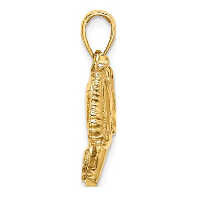 14K Yellow Gold Elephant Pendant – view 3
