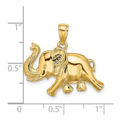 14K Yellow Gold Elephant Pendant – view 4
