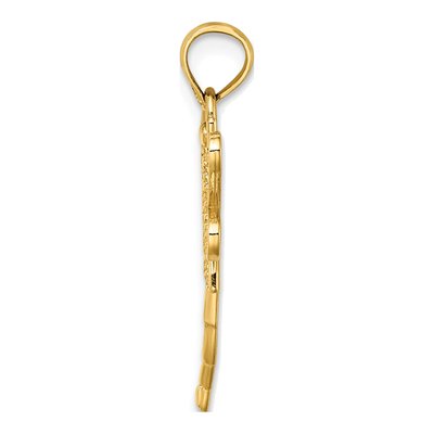 14K Yellow Gold Filigree Dragonfly Charm – view 3