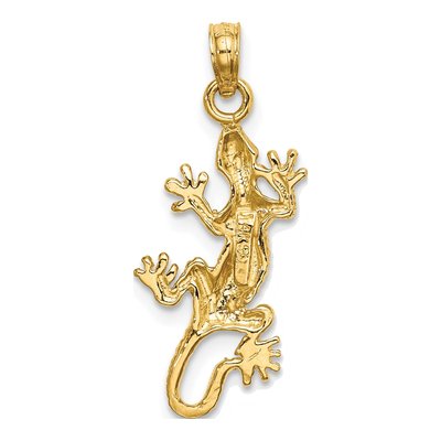 14K Yellow Gold Lizard Pendant – view 4