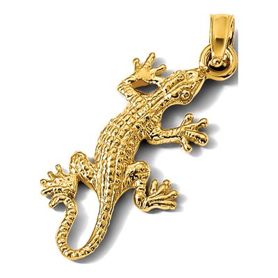14K Yellow Gold Lizard Pendant – view 5