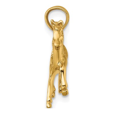 14K Yellow Gold Cantering Horse Pendant – view 3