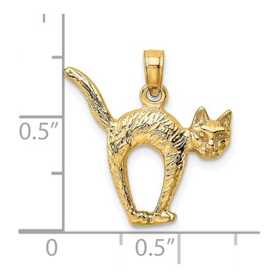 14K Yellow Gold 3D Cat Pendant – view 4
