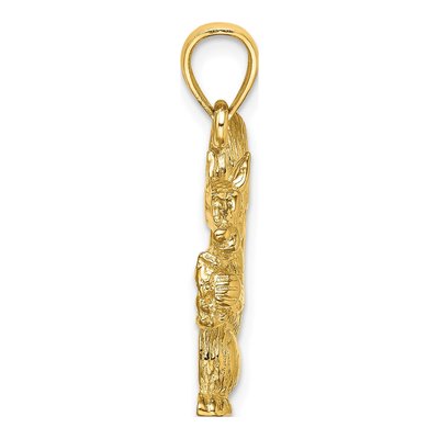 14K Yellow Gold Textured Squirrel Charm – view 3