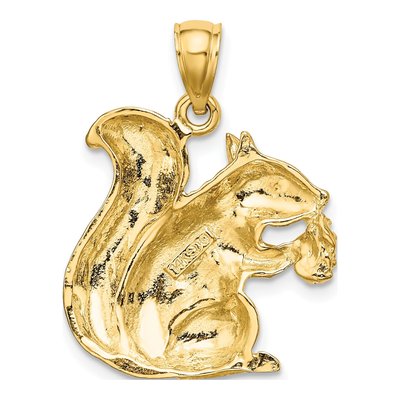 14K Yellow Gold Textured Squirrel Charm – view 5