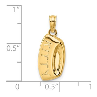14K Yellow Gold Kitty Bowl Pendant – view 4