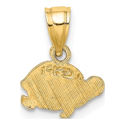 14K Yellow Gold Mini Turtle Pendant – view 5