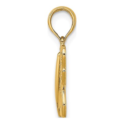 14K Yellow Gold Filigree Butterfly Charm – view 3