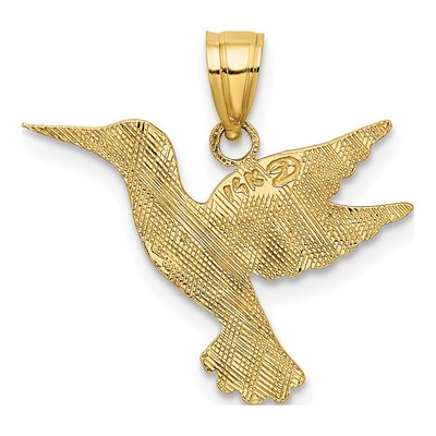 14K Yellow Gold Hummingbird Pendant – view 5