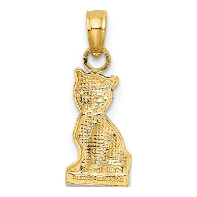 14K Yellow Gold Mini Sitting Kitten Charm – view 5