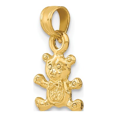 14K Yellow Gold 3-D Mini Teddy Bear Charm – view 5