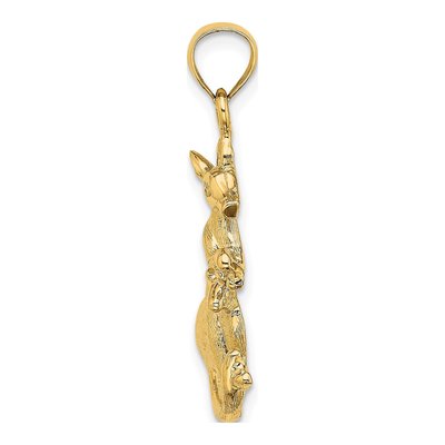 14K Yellow Gold Kangaroo Baby Pendant – view 3