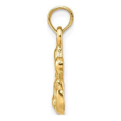 14K Yellow Gold I Heart My Cat Charm – view 3