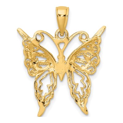 14K Yellow Gold Cut-Out Butterfly Charm – view 5
