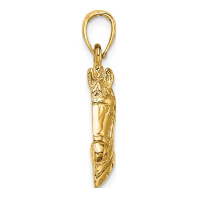 14K Yellow Gold Textured Horse Head Charm – view 3