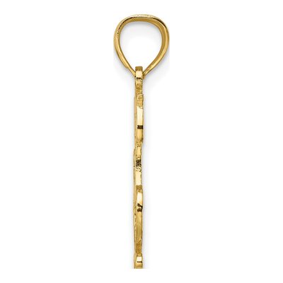 14K Yellow Gold Cut-Out Cat Pendant – view 3