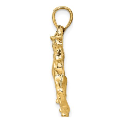 14K Yellow Gold Walking Horse Pendant – view 3