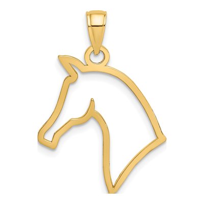14K Yellow Gold Cut-Out Horse Head Charm – view 5