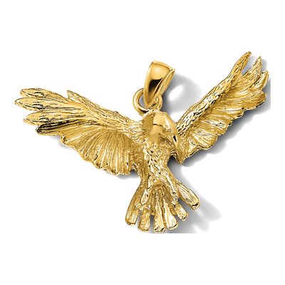 14K Yellow Gold Eagle Flying Charm – view 6