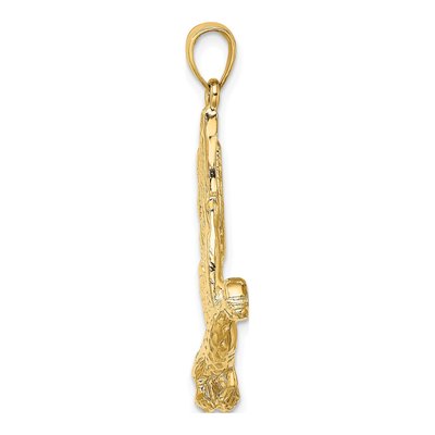 14K Yellow Gold Flying Mallard Duck Charm – view 3