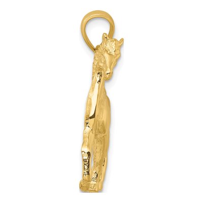 14K Yellow Gold Horse Pendant – view 3