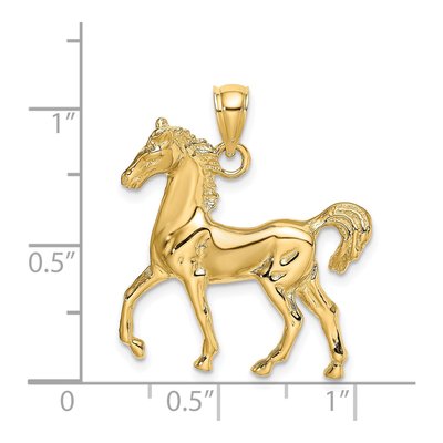 14K Yellow Gold Horse Pendant – view 4