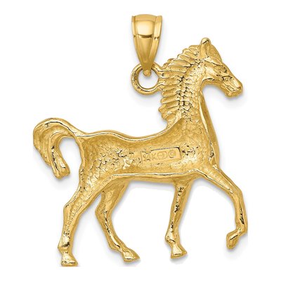 14K Yellow Gold Horse Pendant – view 5