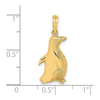 14K Yellow Gold Penguin Pendant – view 4