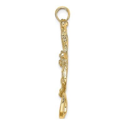 14K Yellow Gold 2-D Hanging Monkey Charm – view 3