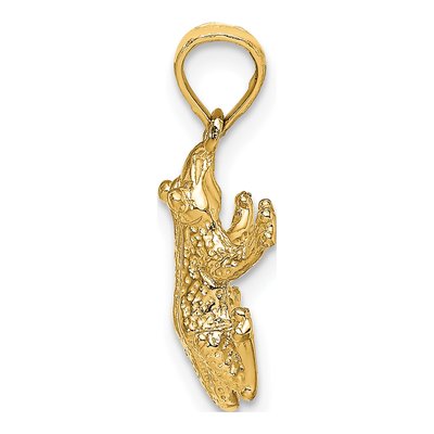14K Yellow Gold Frog Charm – view 3
