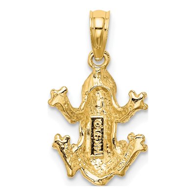 14K Yellow Gold Frog Charm – view 4