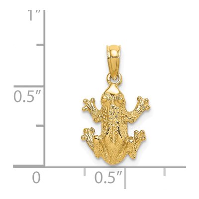 14K Yellow Gold Frog Charm – view 5
