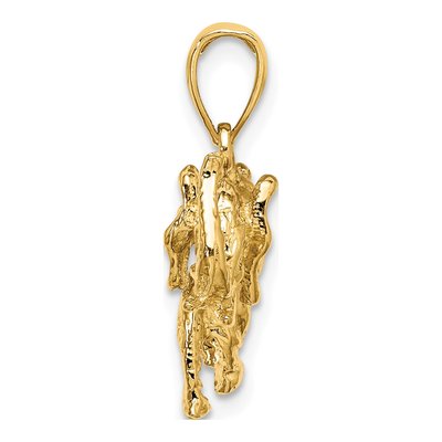 14K Yellow Gold 3-D Elephant Charm – view 3