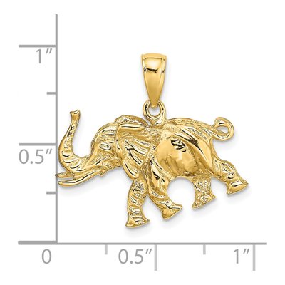14K Yellow Gold 3-D Elephant Charm – view 4