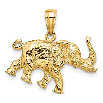 14K Yellow Gold 3-D Elephant Charm – view 5
