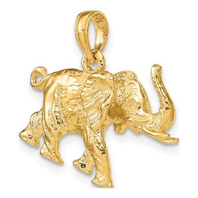 14K Yellow Gold 3-D Elephant Charm – view 6