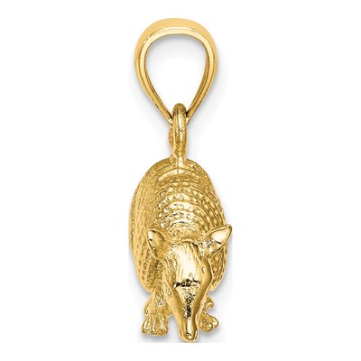 14K Yellow Gold 3-D Armadillo Pendant – view 3